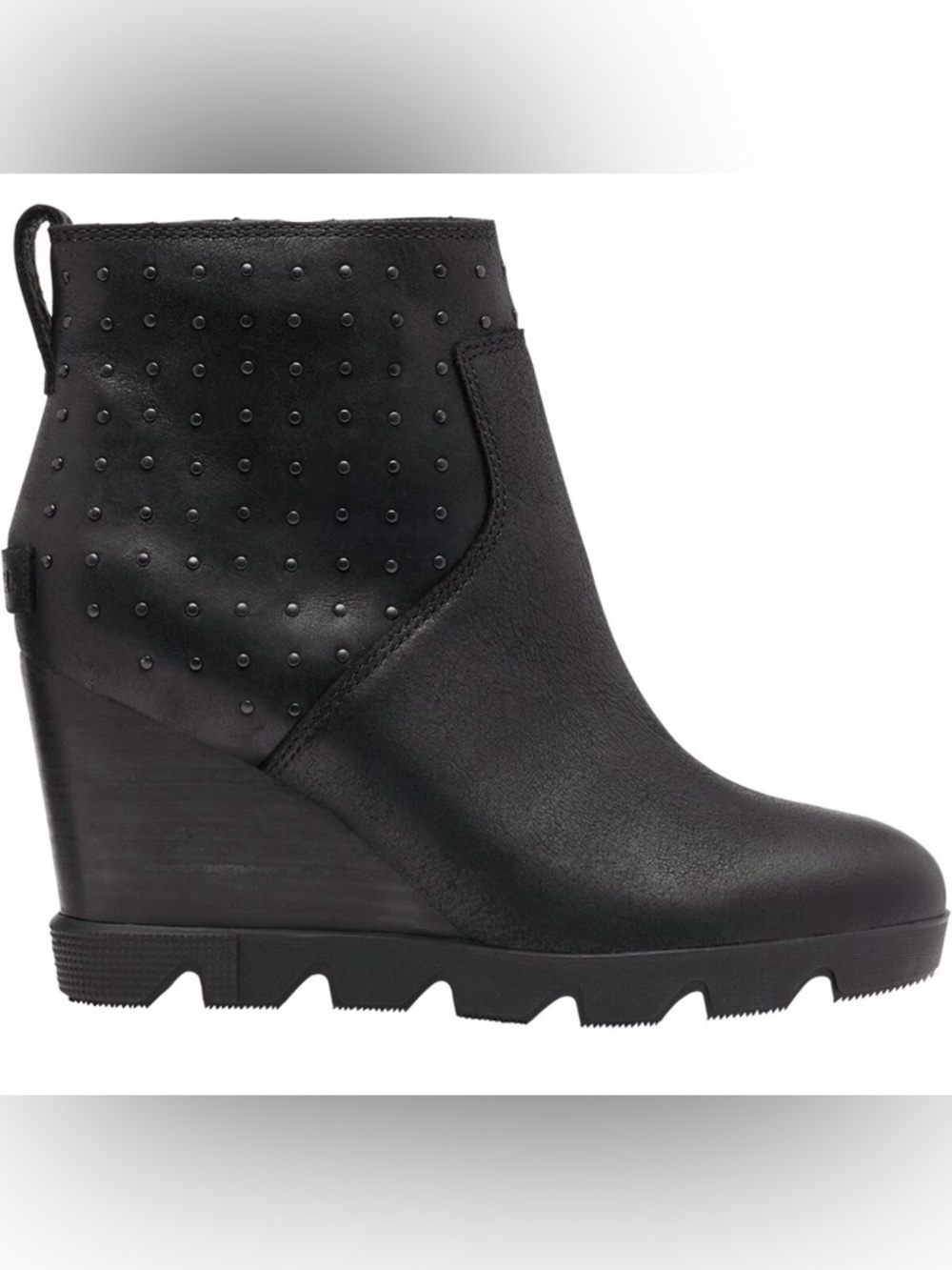 Sorel Joan Uptown Stud Bootie, boot wedge sz 9 black